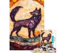 Rompecabezas para Adultos de 1000 Piezas Mosaico de Lobo Amatista Juguete de Rompecabezas para Adultos decoración de Pared Regalos para Mujeres Regalos para Amigos y Familiares (tamaño 38x52cm)