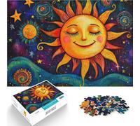 Rompecabezas para Adultos de 1000 Piezas Mosaico del Sol Sonriente Entrena tu Cerebro y Tus Manos decoración de Pared 75x50cm