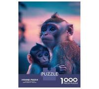 Rompecabezas para Adultos De 1000 Piezas Mother and Baby Monkey Rompecabezas para Adultos Juego Familiar Pero Divertido Y Humorístico Cumpleaños 38x26cm/1000pcs