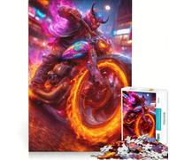 Rompecabezas para Adultos de 1000 Piezas: Motociclista Apasionado, Juguetes para armar, Carrera de Velocidad Manual, con Piezas de Formas aleatorias Que encajan Perfectamente 38x26cm