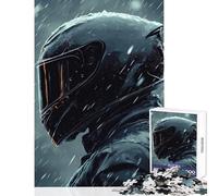 Rompecabezas para Adultos de 1000 Piezas Motociclista en Invierno Juguete Educativo Regalo de cumpleaños para Juego Educativo Mejora el Amor Entre Parejas tamaño 38x26cm