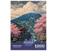 Rompecabezas Para Adultos De 1000 Piezas Mount Fuji with Cherry Blossoms Sakura Japanese Traditional Art Rompecabezas Para Adultos Juegos Familiares Regalo De Cumpleaños Regalo De Cumpleaños, Regalos,