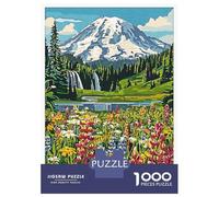 Rompecabezas para Adultos De 1000 Piezas Mount Rainier Landscape Rompecabezas para Adultos Juego Práctico Montaje De Patrones Cumpleaños Y Navidad 38x26cm/1000pcs