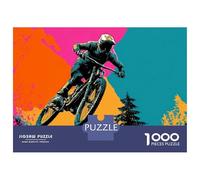 Rompecabezas para Adultos De 1000 Piezas Mountain Bike Adventure Gear Rompecabezas Juego De Ingenio Regalos para Mujeres Cumpleaños Y Navidad 52x38cm/1000pcs