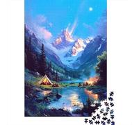 Rompecabezas para Adultos De 1000 Piezas Mountain Camping Adventure Rompecabezas para Adultos Juegos Divertidos Pero Divertidos Y Humorísticos Cumpleaños 52x38cm/1000pcs