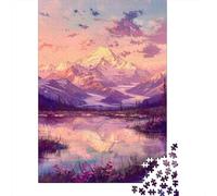 Rompecabezas para Adultos De 1000 Piezas Mountain Lake Reflections-2 Rompecabezas para Adultos Juegos Familiares Regalos para Mujeres Cumpleaños Y Navidad 52x38cm/1000pcs