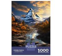 Rompecabezas para Adultos De 1000 Piezas Mountain River Landscape Print Rompecabezas para Adultos: Juegos Prácticos De Análisis Y Lógica, Regalos para Amigos Y Familiares 52x38cm/1000pcs