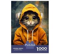 Rompecabezas para Adultos De 1000 Piezas Mouse Funny Animal Rompecabezas para Adultos Juegos Relajantes Decoración del Hogar Desafío Educativo 38x26cm/1000pcs