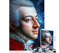 Rompecabezas para Adultos de 1000 Piezas Mozart con Estrellas Juego práctico Ideal para Pasar el Tiempo en casa Juguetes antiestrés colección de Artistas Bellas Artes (38x52cm)