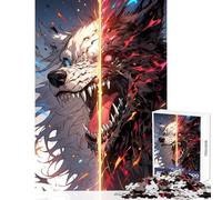 Rompecabezas para Adultos de 1000 Piezas Muerte y Vida Hombre Lobo Juguete Educativo Regalos de Amigo Secreto Juegos Divertidos Mejorar el Amor en Pareja Tamaño 38x26cm