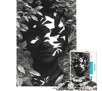 Rompecabezas para Adultos de 1000 Piezas Mujer Entre follaje Juegos Divertidos y desafiantes cumpleaños y Navidad (tamaño 38x52cm)