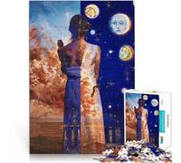 Rompecabezas para Adultos de 1000 Piezas Mujer Entre Mundos Arte renacentista Juego Intelectual Regalos de cumpleaños, Regalos, Arte Mural 75x50cm