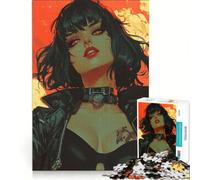 Rompecabezas para Adultos de 1000 Piezas: Mujer Fatal ardiente, Juego práctico, Actividades Familiares, Lista de Deseos con Papá Noel 38x52cm