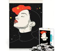 Rompecabezas para Adultos de 1000 Piezas Mujer Mirando Las Estrellas Juego de ingenio dificultad Alta Toda la Familia 50x75cm