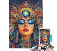 Rompecabezas para Adultos de 1000 Piezas Mujer mística con Corona Solar Juego Educativo Juguetes didácticos Regalos para Mujeres y Hombres (Tamaño 75x50cm)