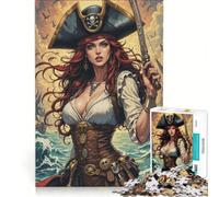 Rompecabezas para Adultos de 1000 Piezas: Mujeres Piratas de fantasía, Juego práctico, Divertido y con Humor, colección de Artistas, Bellas Artes 38x52cm