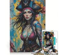 Rompecabezas para Adultos de 1000 Piezas: Mujeres Piratas fantásticas, Juego Educativo, Regalo de cumpleaños, Ideal para Decorar el Escritorio 38x52cm