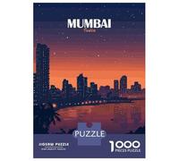 Rompecabezas para Adultos De 1000 Piezas Mumbai India Cityscape at Night Rompecabezas para Adultos Juego Familiar Pero Divertido Y Humorístico Cumpleaños 52x38cm/1000pcs