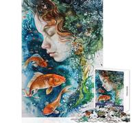 Rompecabezas para Adultos de 1000 Piezas Mundo Acuático Místico Juego Práctico Decoración del Hogar Juguete Educativo Regalos de Cumpleaños (50x75cm)