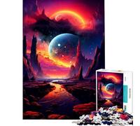 Rompecabezas para Adultos de 1000 Piezas Mundo alienígena Espacial fantástico desafiante para completar para diversión Familiar Juegos Divertidos para Mayores de 14 años (38x26cm)