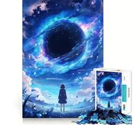 Rompecabezas para Adultos de 1000 Piezas,Mundo del Agujero Negro,Anime,Arte de Corte Fino,Diversión para Resolver Problemas,Tiempo de Juego Acogedor,Arte de Pared navideño 50x75cm