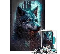 Rompecabezas para Adultos de 1000 Piezas Mundo Encantado del Lobo Rompecabezas de 1000 Piezas Juguetes antiestrés Un desafío difícil cumpleaños (38x26cm)