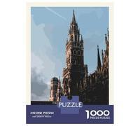 Rompecabezas para Adultos De 1000 Piezas Munich Marienplatz Rompecabezas para Adultos Juegos Familiares Mejora La Memoria Desafío Educativo 38x26cm/1000pcs