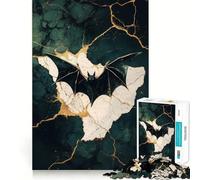 Rompecabezas para Adultos de 1000 Piezas Murciélago sobre mármol,Arte de Corte Exacto,Juguete Inteligente para el Cerebro,Juego para Relajarse,decoración navideña,Regalo (50x75cm)