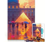 Rompecabezas para Adultos de 1000 Piezas,Museo del Louvre,uniones Suaves,diversión para Resolver Problemas,Juego Casual,Tiempo Libre,cumpleaños,Arte,Juego (50x75cm)