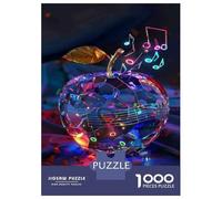 Rompecabezas para Adultos De 1000 Piezas Music Notes Crystal Apple Decor Rompecabezas para Adolescentes Juego Práctico Desafío Difícil Juego Desafiante Regalos 38x26cm/1000pcs