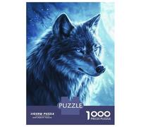 Rompecabezas para Adultos De 1000 Piezas Mystic Wolf Glow Rompecabezas para Adultos Juguete Decoración De Pared Difícil Difícil para Cumpleaños, Navidad 38x26cm/1000pcs