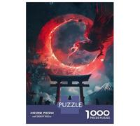 Rompecabezas para Adultos De 1000 Piezas Mystical Black Eagle Torii Rompecabezas Juego De Ingenio Aliviador del Estrés Difícil Y Desafiante 70x50cm/1000pcs