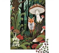 Rompecabezas para Adultos De 1000 Piezas Mystical Forest Fox Encounter Rompecabezas para Adultos Juguete Decoración De Pared Difícil Regalos para Amigos Y Familiares 70x50cm/1000pcs
