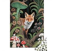 Rompecabezas para Adultos De 1000 Piezas Mystical Forest Fox Rompecabezas para Adultos Juego Práctico Análisis Y Lógica Cumpleaños Y Navidad 38x26cm/1000pcs