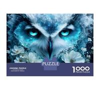 Rompecabezas para Adultos De 1000 Piezas Mystical Owl with Flowers Rompecabezas para Adultos Juguetes Antiestrés Aliviador del Estrés Regalos De Cumpleaños Y Únicos 52x38cm/1000pcs