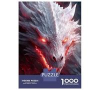 Rompecabezas para Adultos De 1000 Piezas Mystical White Dragon Rompecabezas para Adultos Juego De Ingenio para La Diversión Familiar Actividades Divertidas En Casa, 52x38cm/1000pcs