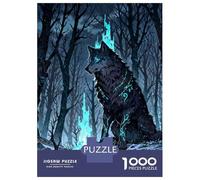 Rompecabezas para Adultos De 1000 Piezas Mystical Wolf in Winter Forest Rompecabezas para Adultos Juego Práctico Análisis Y Lógica Cumpleaños Y Navidad 70x50cm/1000pcs