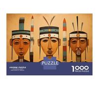 Rompecabezas para Adultos De 1000 Piezas Native American Indian Art-6 Rompecabezas para Adolescentes Juegos Familiares Ensamblaje De Patrones Actividades Divertidas En Casa 70x50cm/1000pcs