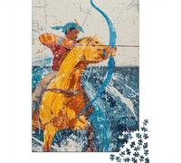 Rompecabezas para Adultos De 1000 Piezas Native American Warrior Art Print Rompecabezas para Adultos Juegos Relajantes Decoración Perfecta Regalos para Reducir El Estrés 38x26cm/1000pcs