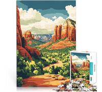 Rompecabezas para Adultos de 1000 Piezas Naturaleza de Sedona Red Rocks, Arizona Juego desafiante Regalos de Amigo Secreto 52x38cm