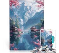 Rompecabezas para Adultos de 1000 Piezas Naturaleza del Paisaje japonés Juego de Preguntas Adecuado para decoración de Escritorio. 75x50cm