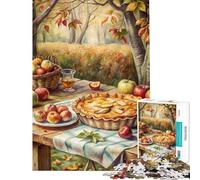 Rompecabezas para Adultos de 1000 Piezas Naturaleza Muerta con Tarta de Manzana otoñal Rompecabezas para Adolescentes Juego de ingenio Divertido y con Humor Un Gran Regalo para los Amantes de los