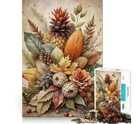 Rompecabezas para Adultos de 1000 Piezas,Naturaleza Muerta otoñal con piña,articulaciones Suaves,Divertido Juego cognitivo,Juguete para el Tiempo Libre,Regalo de cumpleaños para la Mente (38x26cm)
