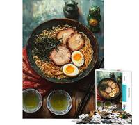 Rompecabezas para Adultos de 1000 Piezas Naturaleza Muerta Pintura de Ramen Rompecabezas Relajante Divertido y con Humor Regalo de cumpleaños obsequios (tamaño 38x26cm)