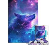 Rompecabezas para Adultos de 1000 Piezas Nebulosa del Lobo Cósmico Aullando Un desafío Educativo y desafiante Juguete Decorativo para Pared Ideal para Mayores de 14 años (38x52cm)
