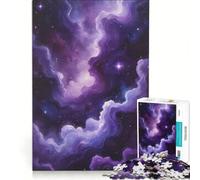 Rompecabezas para Adultos de 1000 Piezas Nebulosa Púrpura - Signo Zodiacal Sagitario Juguetes para armar Ideal para Reducir el estrés Incluye póster y Hoja de Preguntas a Juego 38x26cm
