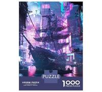 Rompecabezas para Adultos De 1000 Piezas Neon Armada City Rompecabezas para Adultos Juguetes Antiestrés Regalos para Mujeres Cumpleaños Y Navidad 52x38cm/1000pcs