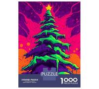 Rompecabezas para Adultos De 1000 Piezas Neon Christmas Tree Rompecabezas para Adultos Juegos De Relajación Desafío Difícil Juego Desafiante Regalos 70x50cm/1000pcs