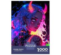 Rompecabezas para Adultos De 1000 Piezas Neon Demon Girl Rompecabezas para Adultos Juguete Decoración De Pared Corte De Precisión 70x50cm/1000pcs