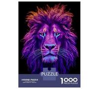 Rompecabezas para Adultos De 1000 Piezas Neon Head Lion Rompecabezas Juego De Ingenio Regalos para Mujeres Regalos De Juegos Desafiantes 70x50cm/1000pcs